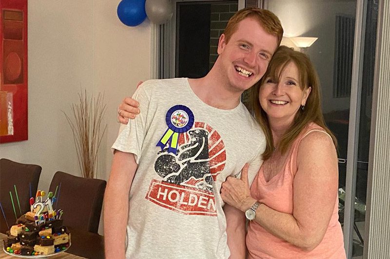 Ronan and his mum Linda