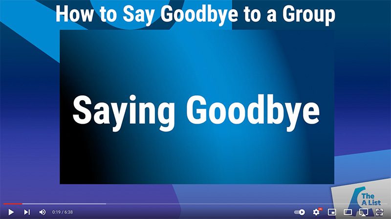Saying Goodbye