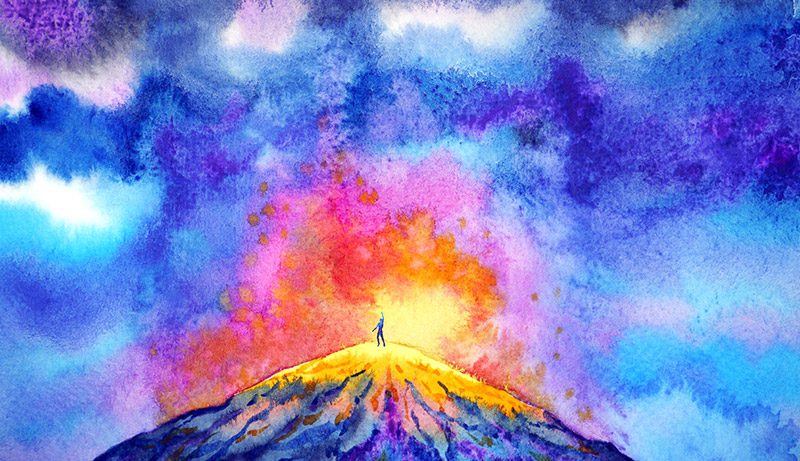 Illustration of a volcano